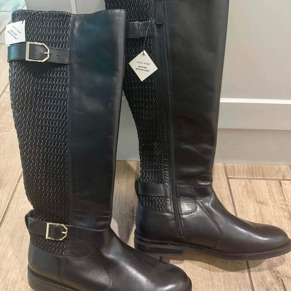 Cole Haan Women's Black Over the Knee Boots